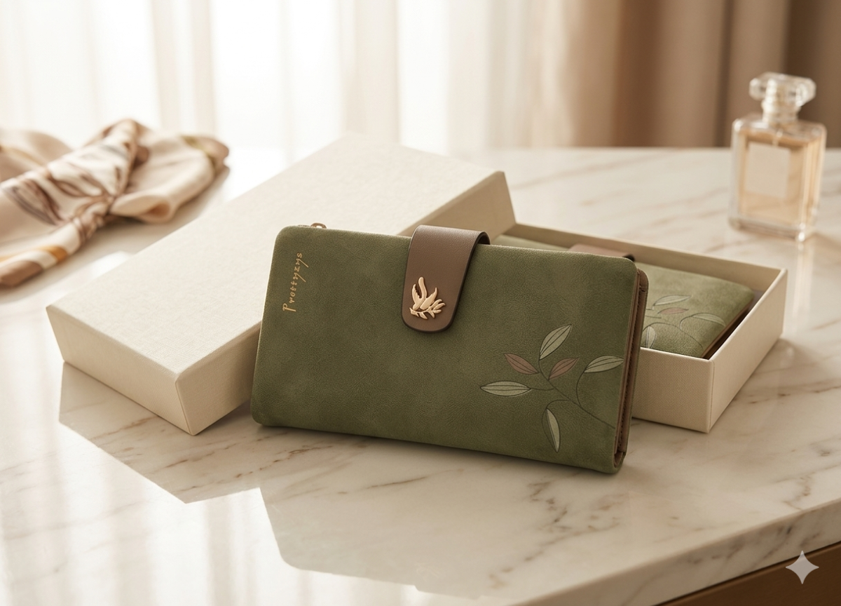 Billetera flexible verde